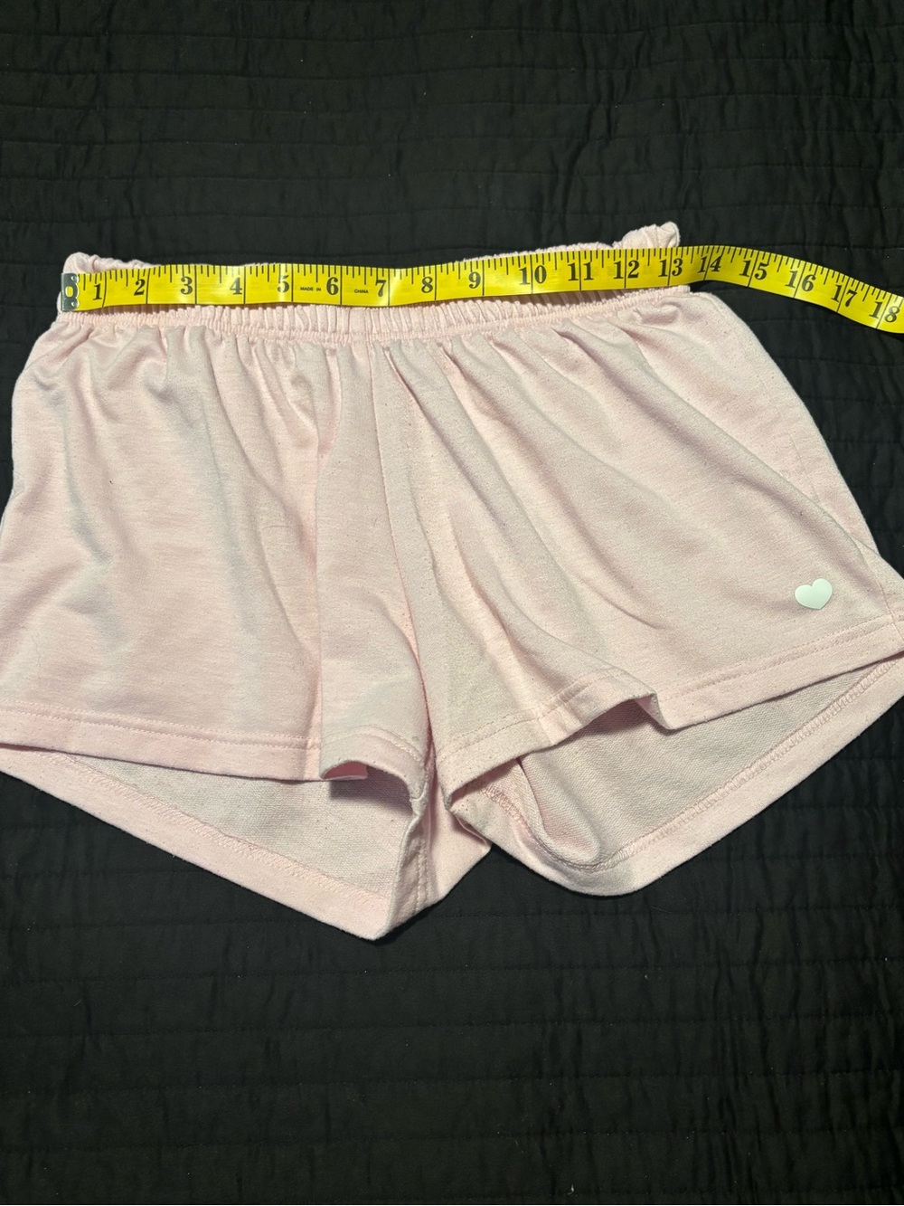 Pink Lounge shorts with heart detail